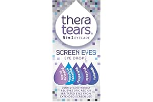 TheraTears Screen Eyes Eye Drops | Relieves, Refreshes and Whitens Dry, Red or Irritated Eyes from Extended Screen Use | Contact Lens Friendly | 5 in 1 Eye Care Drops | 10ml