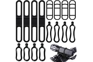 MOSTFUN 16 Piezas Banda de Silicona para Bicicleta, Anillos Elásticos de Goma, Soporte de Banda de Goma Bicicleta, Soporte Linterna Bicicleta, para Bicicleta, Linterna, Cuentakilómetros
