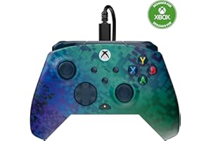 Turtle Beach Rematch Advanced Glitch Green Wired Gaming Controller for Xbox and PC - Officially Licensed by Xbox, Remappable Buttons, Hall-Effect Hair Triggers, Audio Controls, 8ft Cable