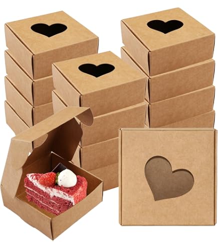 24pz Confezione Regalo San Valentino, Stampe di Cuori Scatole di Carta Pieghevoli Scatola di Cartone per Biscotti e Snack di Caramelle per Bomboniere di San Valentino Forniture per la Classe