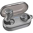 TOZO T10 Wireless Earbuds Bluetooth 5.3 Headphones, App Customize EQ, Ergonomic Desigh, 55H Playtime, Wireless Charging Case, IPX8 Waterproof Powerful Sound in-Ear Headset Grey(New Upgraded)