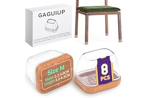 GAGUIUP Rectangle Silicone Chair Leg Floor Protectors, Chair Leg Caps, Furniture Foot Protector, Free Moving Table Leg Covers, Stool Leg caps to Prevent Hardwood Floor Scratches and Reduce Noise