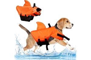 Life Jacket Shark Dog, Darryy Beautiful Life Jacket Dog Shark, Eye-catching Life Jacket Dog Orange, M