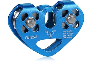 lalago 30KN repskiva blå för stålvajer Ø 8-12 mm och textilrep upp till Ø 13 mm
