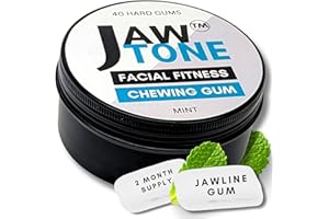 JawTone™ - Chewing gum dur pour le fitness du visage et l'amélioration de la mâchoire Menthe 2 mois QTY (40 unités) d'entraînement révolutionnaire pour renforcer la forme, définir serrer votre visage