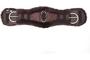 Merauno® Cinturón de Lana de Cordero Western, Correa de sillín, de Lana de Cordero Merino de Calidad, Forma anatómica cóncava, para una Mejor Resistencia al Deslizamiento.