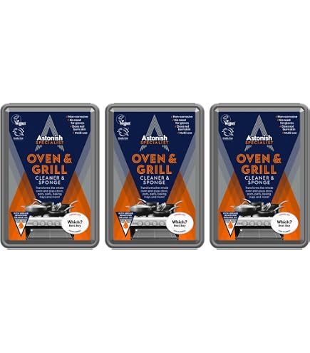 thumbnail interactive-video image 1 of 4-Pack Astonish Oven & Cookware Cleaner – 4 X 8.4 Oz Bottles With 4 Scrubbers, As Seen On TV 1 of 3