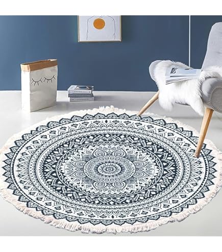 Arazzo Rotondo Da Spiaggia, Con Mandala, Boho, Hippie, Indiano, In - Foto 12