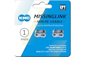 KMC Unisex's Z1eHX EPT Missing Links, Dark Silver, Wide (1/8")