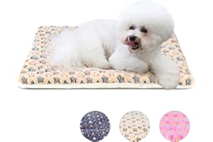 MORA PETS Dog Bed Mat for Smal Medium Large Dogs and Cats 22 inch Washable Dog Crate Mattress Soft Warm Flat Pet Cushion Bedding Puppy Pillow Blanket Reversible 53x31cm