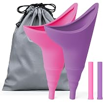 Fousenuk Imbuto per Pipi Donna, Orinatoio Portatile Donna in Silicone, Riutilizzabile Orinatoio Femminile per Fare Pipi in Piedi, Urinatoio Donna per All'Aperto, attività, Campeggio, Viaggio