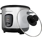 Orbegozo CO 3025 Rice Cooker, 400 W, 1 Litre, Silver | Boil Protection Dry ON-OFF Switch, Heat Maintenance Function, Removabl