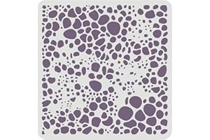 FINGERINSPIRE Cell Theory Stencil 30x30cm Reusable Cell Pattern Drawing Stencil Polka Dots Painting Stencil DIY Craft Round Dots Stencil for Painting on Wood, Canvas, Paper, Floor, Wall