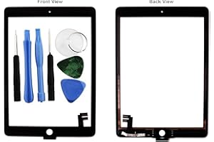BisLinks Compatible with iPad Air 2 Touch Screen Digitizer Glass Black 6 Gen A1566 A1567 + Tools