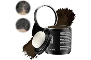 TULAMORIY 10g Poudre de Racine de Cheveux,Hairline Powder pour épaissir les cheveux,Poudre de Retouche de Racines Pour Combler les Cheveux Clairsemés,Retouche et Couverture(Marron foncé)
