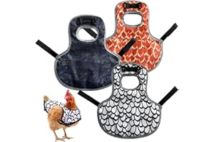 LNSYSNS Hühnersattel, 3 Stücke Warnweste für Hühner, Verstellbar Huhn Weste, Wasserdicht Bequeme Hühnerschürzen Hühnerrücken, mit Schulterriemen, für Geflügel, Hühner und Enten