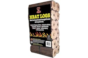 BIG K BigK 12 Heat Logs Eco HeatLogs. No Spark, No Spitting, High Heat, Long lasting