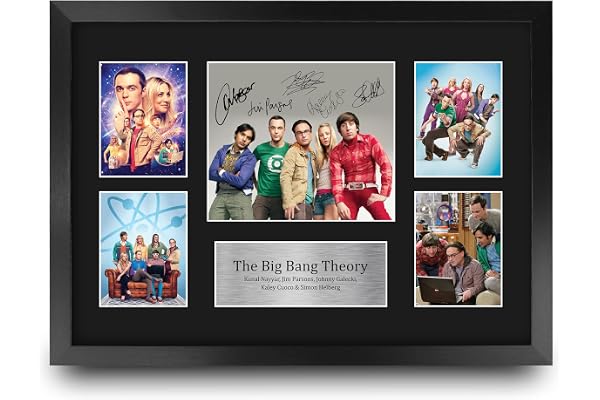 HWC Trading FR A3 The Big Bang Theory Cadeaux Imprimé Signé Autographe Photo pour les fans de télévision - A3 Encadré