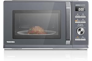 Toshiba MW3-AG25PFI(MG), Forno micro-ondas 25 L 3 em 1 900 W, Morandi cinzento brilhante, 6 programas, 10 níveis de potência, 7 menus automáticos, limpeza fácil
