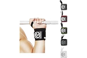 Rehband Protège Poignet, Poignet de Force, Support Poignet, Crossfit, 1 paire Unisexe, Couleur:Carbon/Noir, Taille:Taille unique