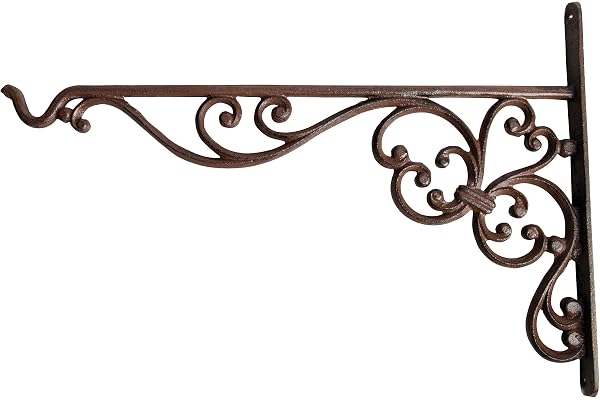 Esschert Design Haken für Hanging Basket, Wandhalterung für Hängekörbe, Befestigung für Hängeampeln, groß, ca. 35 cm