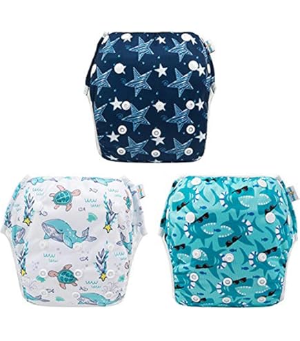 L-Waist: 36-44, Black) - Adult Swim Nappies - Reusable Nappy
