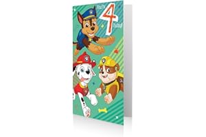 DANILO PROMOTIONS LTD Carte d'anniversaire officielle Paw Patrol pour 4 ans, « You're 4 Today! »