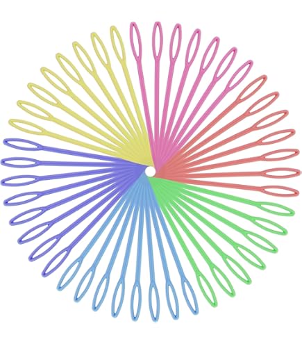 Aiguilles à Coudre En Plastique De Couleur 9cm/7cm, 6 Pièces, Pour