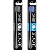 R.O.C.S. ROCS PRO BLACK 5940 ADET KIL İ&Ccedil;EREN SOFT DİŞ FIR&Ccedil;ASI - 2 ADET SİYAH-MAVİ