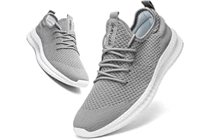 Linenghs Mens Running Trainers Fashion Lightweight Walking Shoes Casual Breathable Gym Tennis Fitness Sport Sneakers