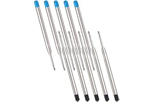 CICIING 10 Parker Ballpoint Pen Refills, G2 Format - 5 Blue + 5 Black