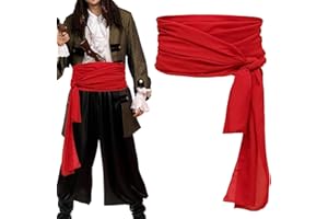 YUYWWAN Piraten Schärpe, Mittelalter Piratenkostüm Zubehör Schärp Pirat Halloween, Piraten Gürtel für Damen Herren, Pirate Kostüm Schärpe für Kinder und Erwachsene Rollenspiel-Accessoires