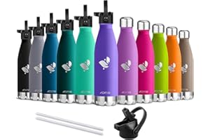 ‎AORIN AORIN Vakuum-Isolierte Trinkflasche - 350ml/500ml/750ml - Wasserflasche BPA-Frei,24 H Kühlen & 12 H Warmhalten, Ideale Thermosflasche für Kinder, Schule, Sport, Outdoor, Fahrrad, Fitness