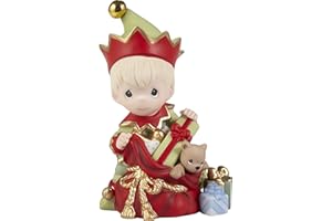Precious Moments 221013 Fill Your Holidays with Special Surprises Annual Elf Bisque Porcelain Figurine