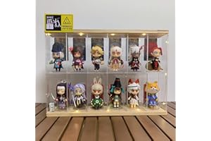 ELEPURE Vetrina Espositiva per Collezionismo, Teca Plexiglass Espositore Funko Pop con Porta per Lego Minifigures Action Figure Modellismo, Vetrina in Acrilico Trasparente Antipolvere(37x8x24.7cm)