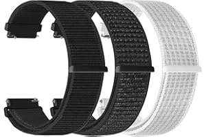 YONGBB 20mm Bracelet Montre en Nylon pour Garmin Forerunner 55/165/645/245 Music/Vivoactive 6/5/3/Venu 2 Plus/Amazfit Active 2/Active/GTS 4/Bip 3/Bip 3 Pro
