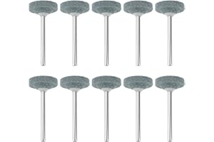 Briny River Lot de 10 meules en carbure de silicium 20 mm tige 1/8 compatible avec Dre-mel