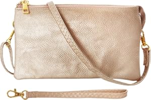 Humble Chic Vegan Leather Wristlet Purse for Women - Small Clutch Purse with Shoulder and Wrist Straps