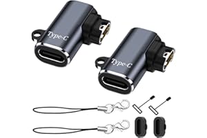 FirSea Typ C Adapter für Garmin Watch Charger Seitlicher Ellbogen Connector, 2er Pack USB Typ C Buchse auf Garmin Watch Charger Kompatibel mit Garmin Fenix 7/7S/7X/6/6X/6S Forerunner 965/955/255