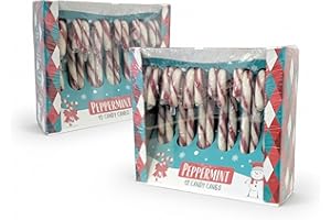 ‎SPETEBO Spetebo Zuckerstangen essbar mit Pfefferminz Geschmack - 24 Stück - Weihnachts Deko Baumschmuck Christbaumdeko Anhänger Candy Canes Süßigkeiten