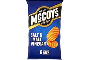 MCCOYS McCoy's SALT & MALT VINEGAR Multipack Crisps 6 Pack Bag - Fully loaded with flavour, iconic ridged crisp, unmistakable crunch