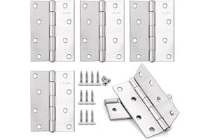 Anstore Scharniere Klappbar 100x70x1.3mm, 4 Stück Silber Scharnier Edelstahl für Türen Fenster Schränke, 270° Scharniere Schwerlast Türscharniere mit 48 Stück Schrauben 16x3.5mm