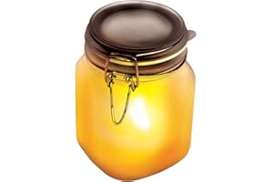Suck UK Sun Jar Solar Light Garden Lights Solar Powered Waterproof Rechargeable Solar Lights Indoor & LED Mason Jar Party Lights Gardening Gifts Or Garden Gifts Outdoor Solar Lights Yellow