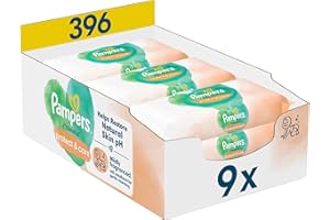 ‎PAMPERS Pampers Harmonie Protect & Care Feuchttücher 9 Packungen mit jeweils 44 Feuchttüchern = 396 Feuchttücher, die helfen, den natürlichen pH-Wert der Haut wiederherzustellen