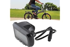 Dioche E-cykel e EN06 LCD-cykeldisplaymätare - LCD-panel för Elcykel med 6-stifts Vattentät Tråd för 22,2 Mm Styre - Kompatibel med 24V, 36V, 48V och 60V