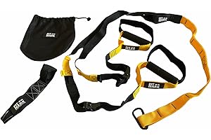 FITMARK Sistema de entrenamiento de suspensión, con anclaje ajustable, Banda de Suspensión. Herrajes metálicos y cinta de alta resistencia. Con soporte para Puerta, bolsa de traslado.