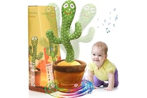 seOSTO Singing Dancing Cactus Toy Repeat What You Say, Talking Cactus Toy for Children Interactive Baby Toys for Year Old Boys Girls Gifts, Baby Encourage Speech