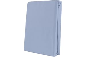 Leonado Vicenti Classic Prześcieradło z gumką, 100% bawełna, dżersej, w wielu kolorach i rozmiarach (rozmiar: 180 x 200 cm – 200 x 200 cm, kolor: jasnoniebieski)