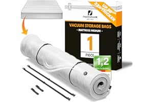 PACKDUDE Sacco Sottovuoto Materasso Matrimoniale per Materassi fino a 200x160cm (Dim. della Sacchetto: 240x200cm) I Sacco Materasso Matrimoniale in Schiuma, Gel e Lattice I Mattress Vacuum Bag