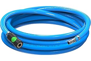 AUPROTEC Tuyau à air comprimé - jeu de tuyau + Prevost S1 raccord de sécurité (15m mètre, Ø intérieur 10mm)